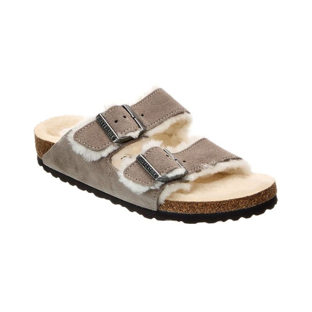 Birkenstock Arizona Narrow Suede & Shearling Sandal